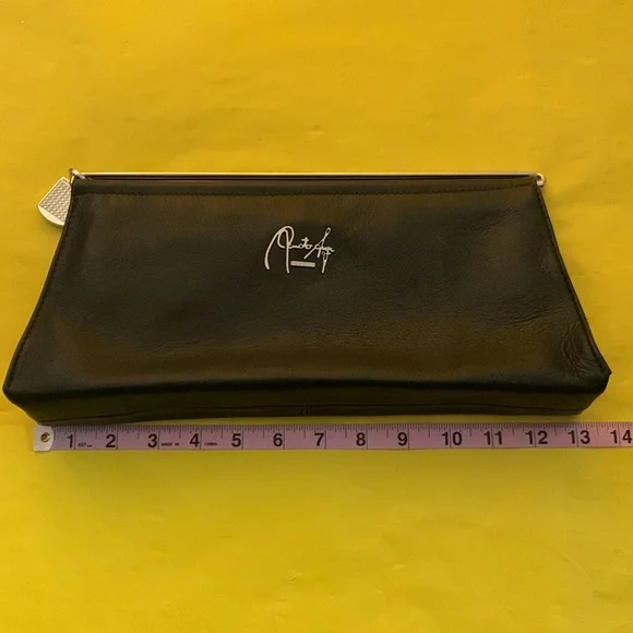 🟠 Renato Angi 🟠 ‘Vanesia’ black lambskin leather cross body bag/clutch - Picture 8 of 9